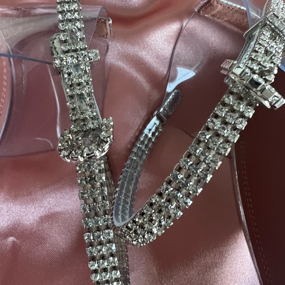 Amina Muaddi Ursina Crystal Strap Clear Pump in Pvc Transparent 37.5 FIRM PRICE - Picture 9 of 12